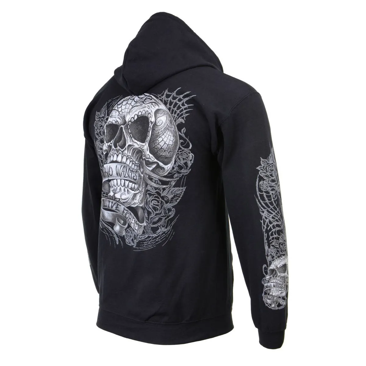 Milwaukee Leather MPMH118004 Men’s ‘Sweet Demise’ Black Hoodie with