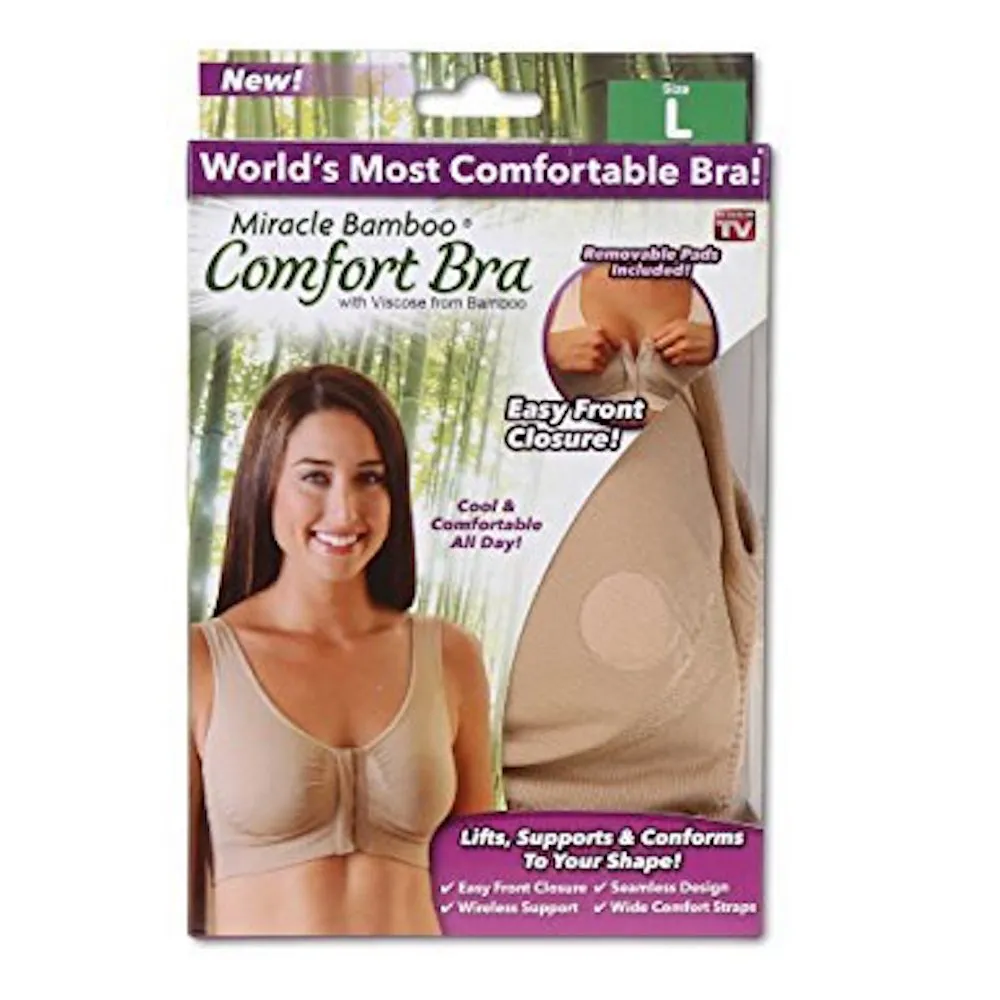 Miracle Bamboo Comfort Bra - Black - XL (Bust 40-43)