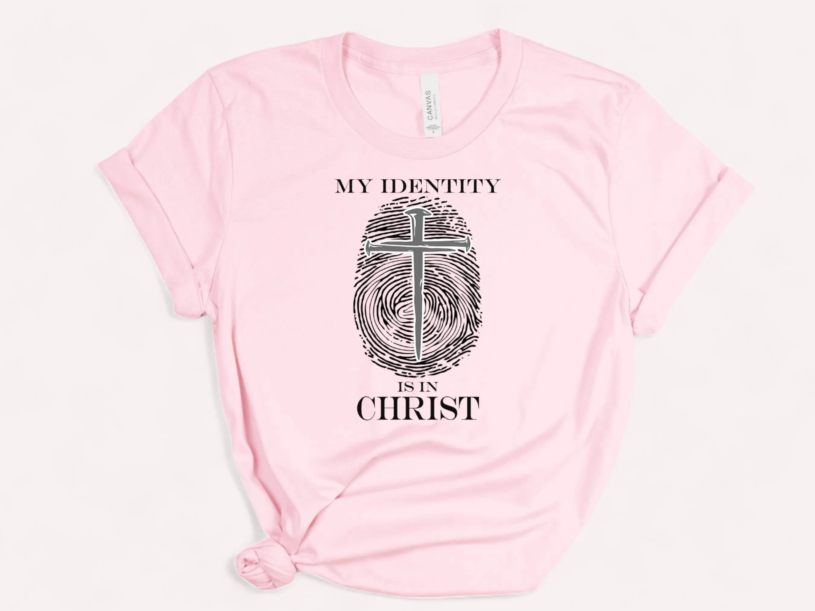 My Identity Is In Christ - Christian Shirt - Inspirational Gift - Christian T-Shirt - Perfect For Church - Faith Inspired Clothing