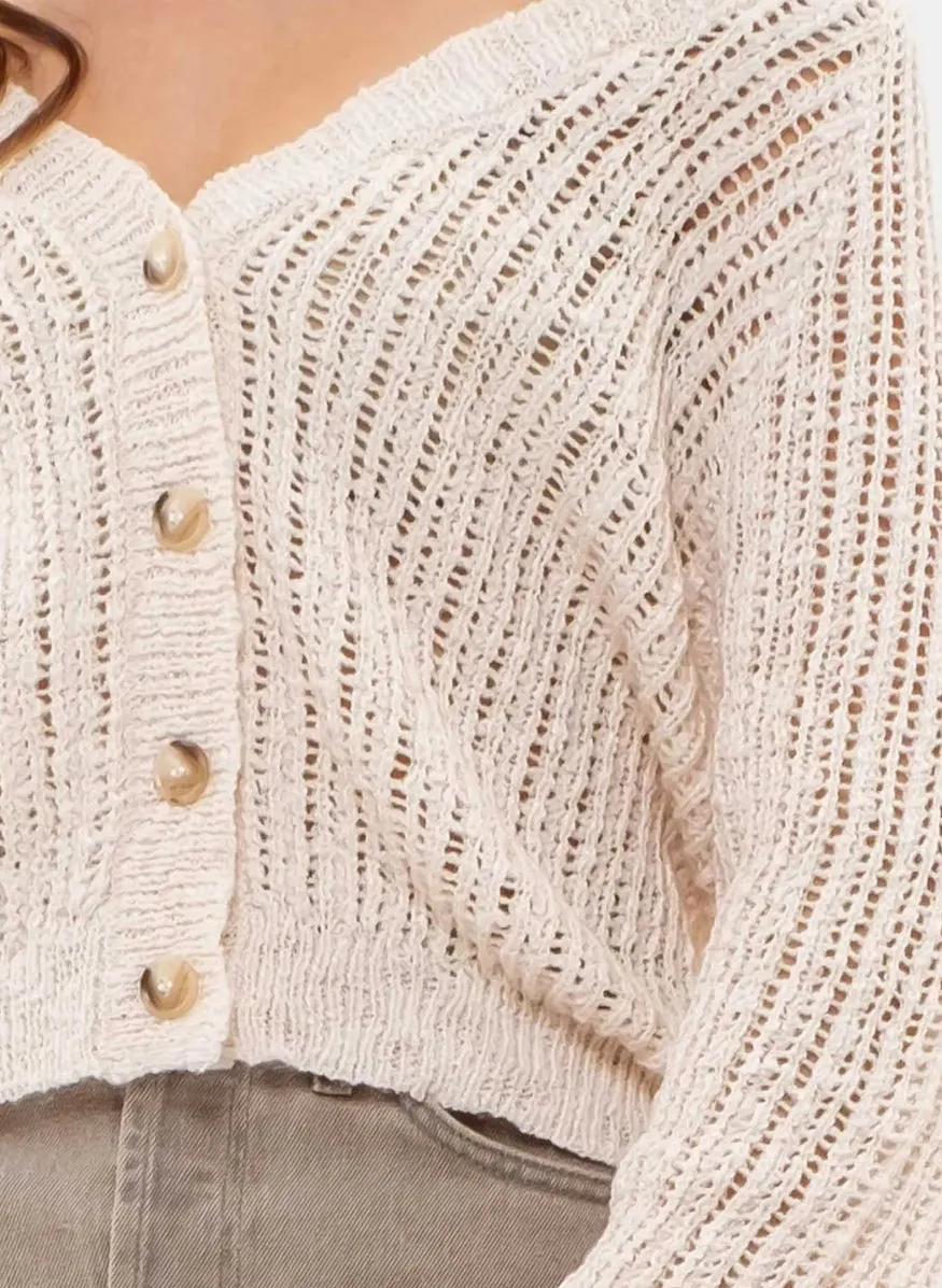 Oatmeal Relaxed Cardigan