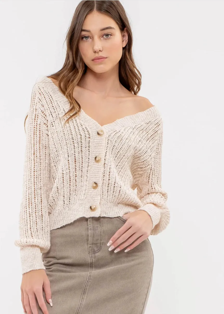 Oatmeal Relaxed Cardigan