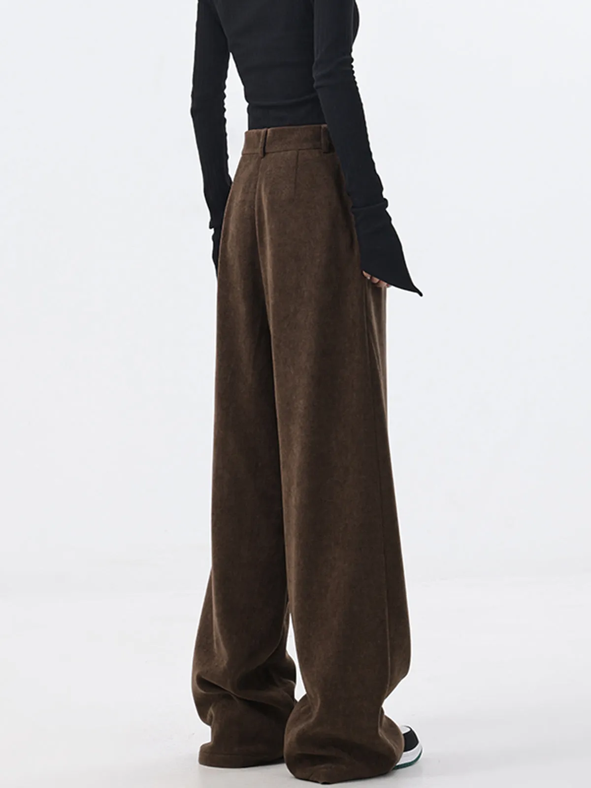 Oversized Corduroy Pleated Trendy Wide Leg Pants