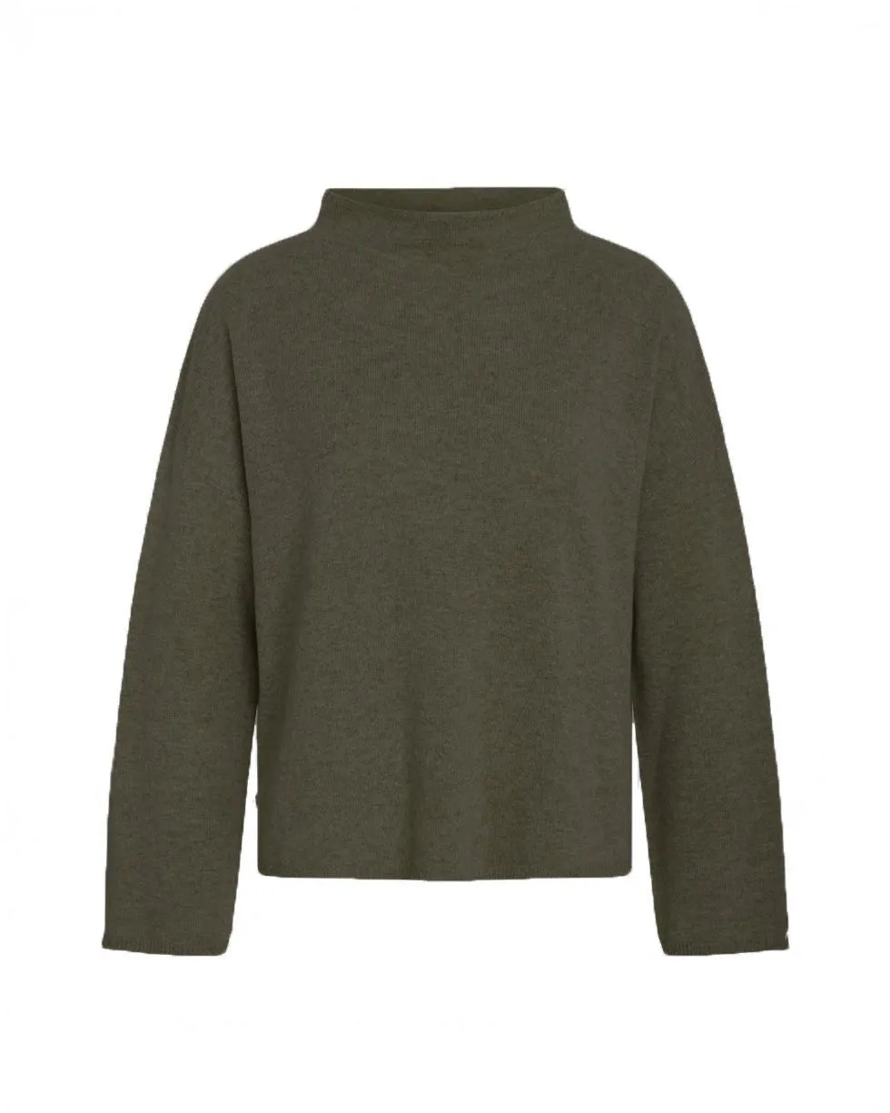 PBO | Svalo Cashmere Merino Sweater | Green Melange