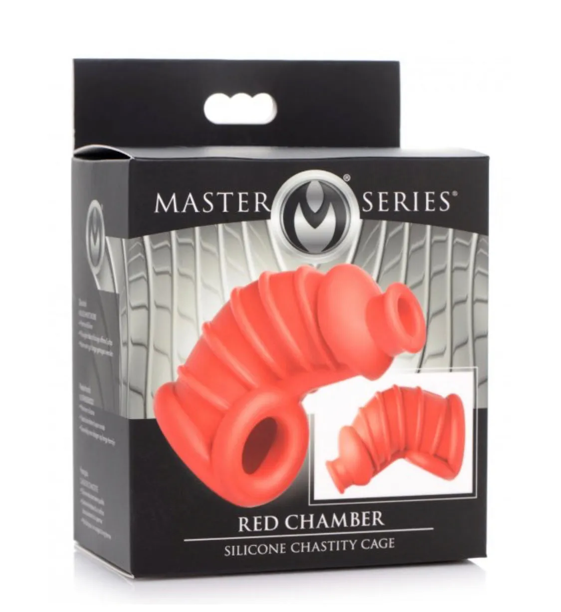 Red Chamber Silicone Chastity Cage