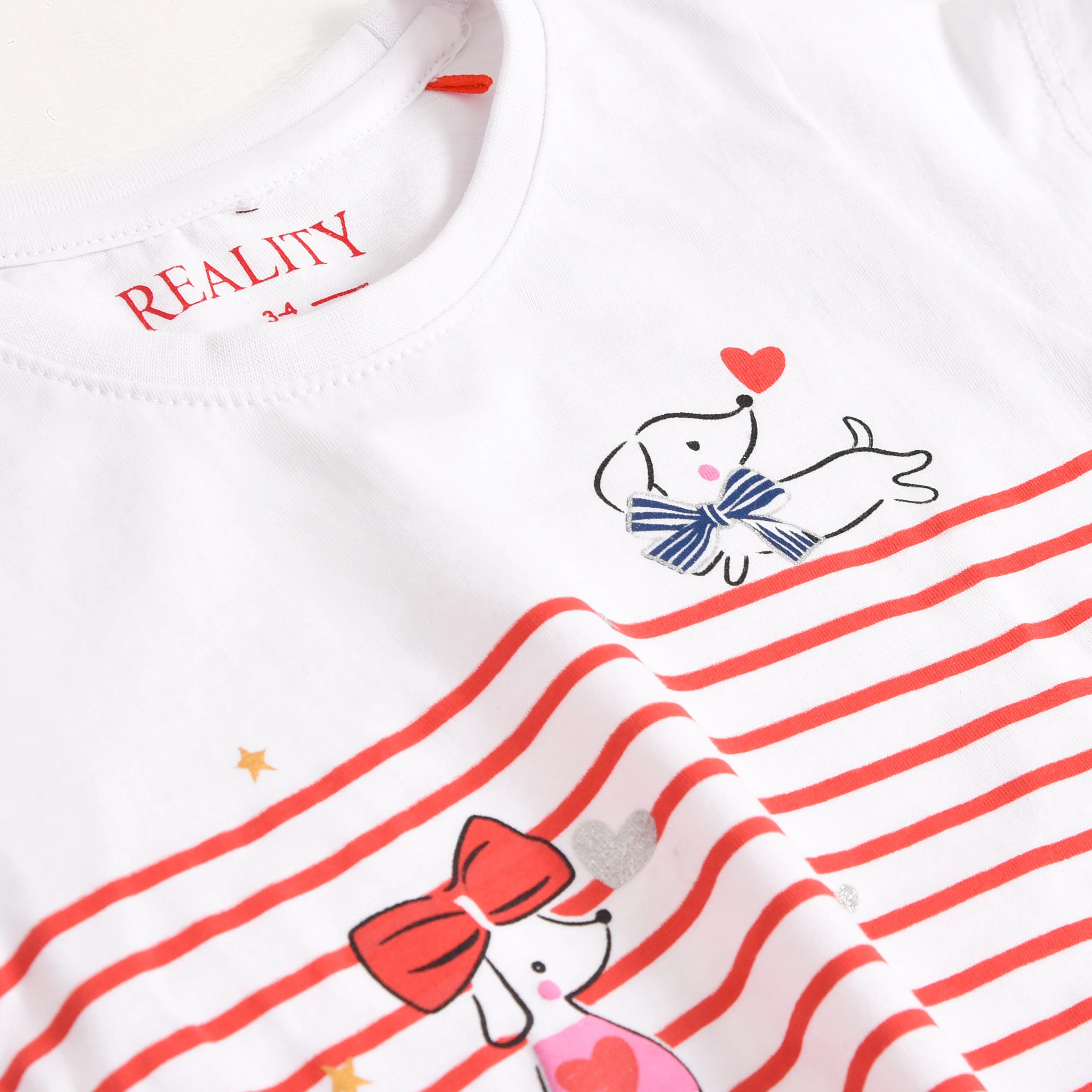 RED STRIPES PUPPY TEE