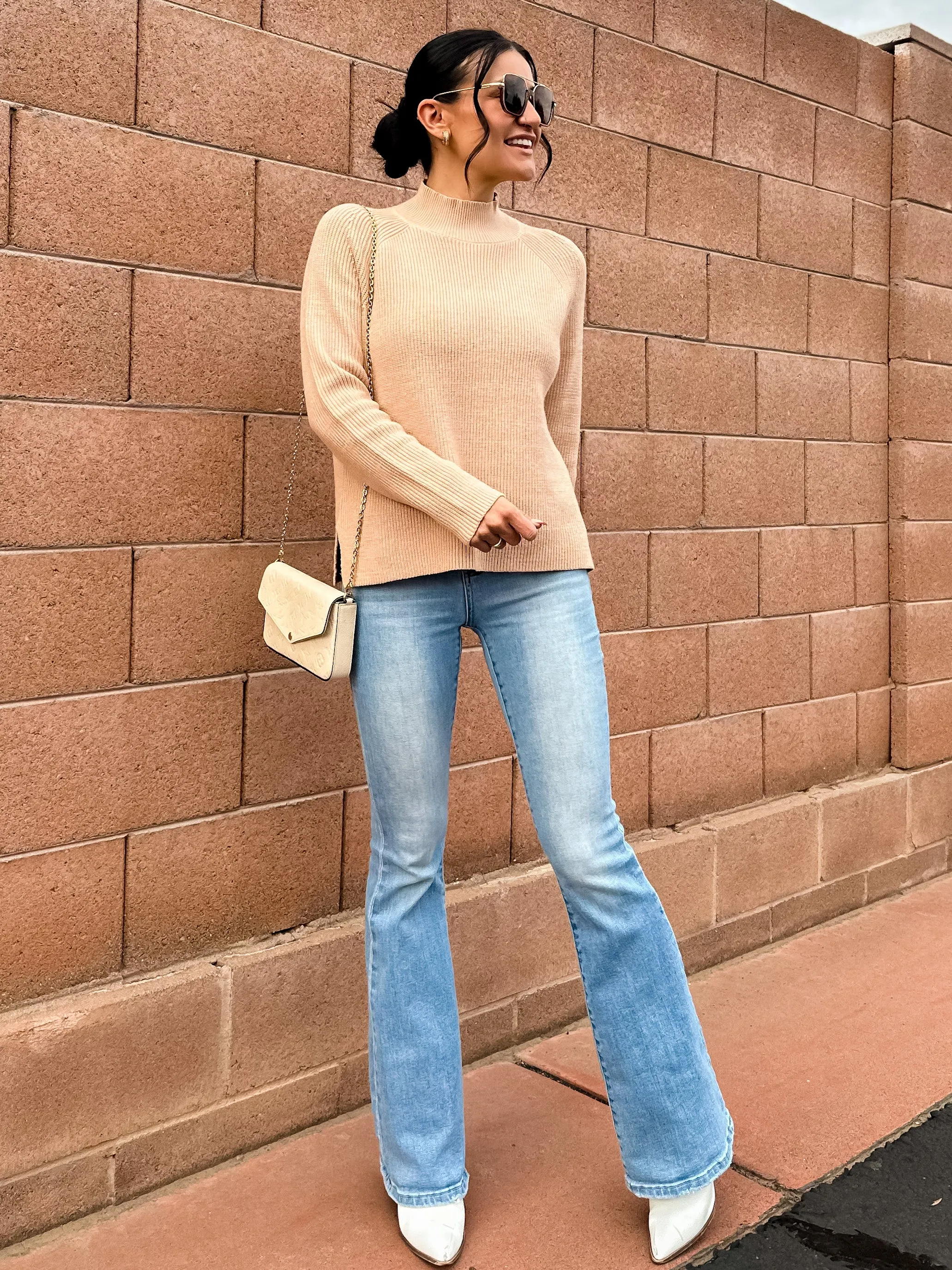 Ribbed Mock Relaxed Sweater