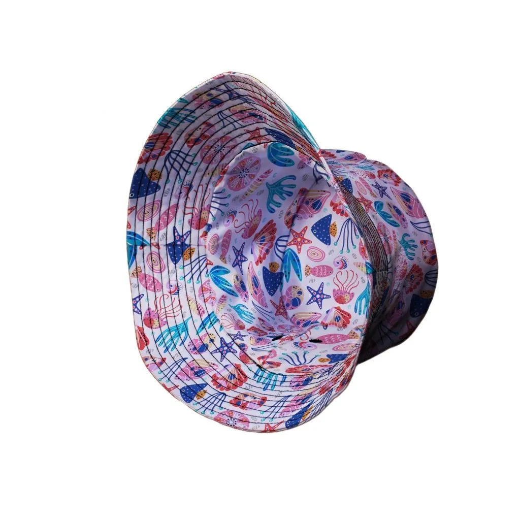 Science Cute Marine Biology Pink Bucket Hat