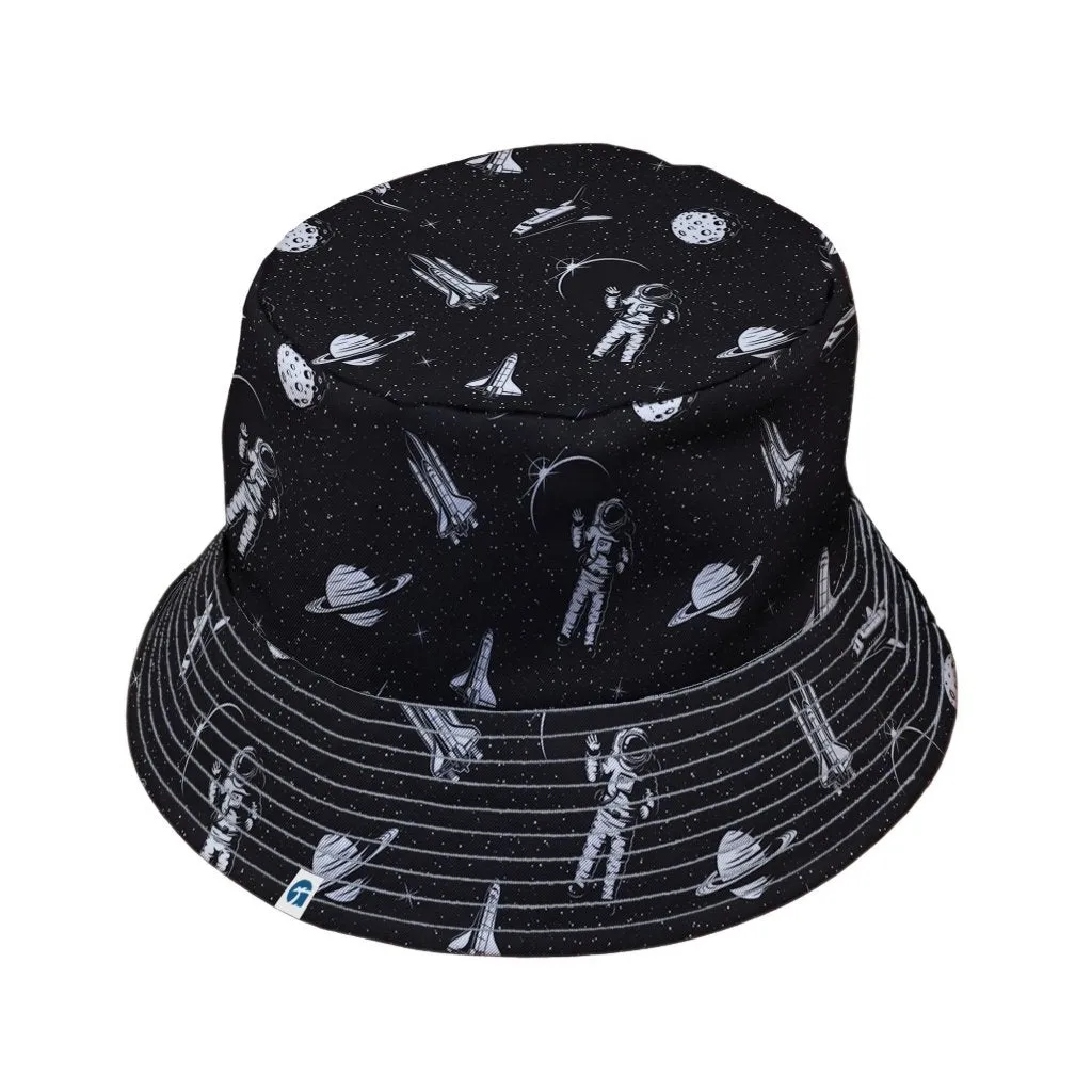 Space Mission Black Outer Space Bucket Hat