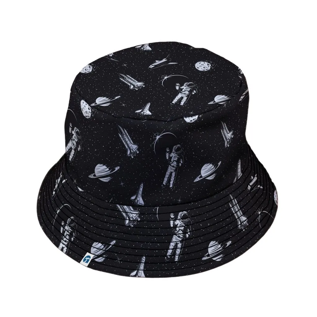 Space Mission Black Outer Space Bucket Hat