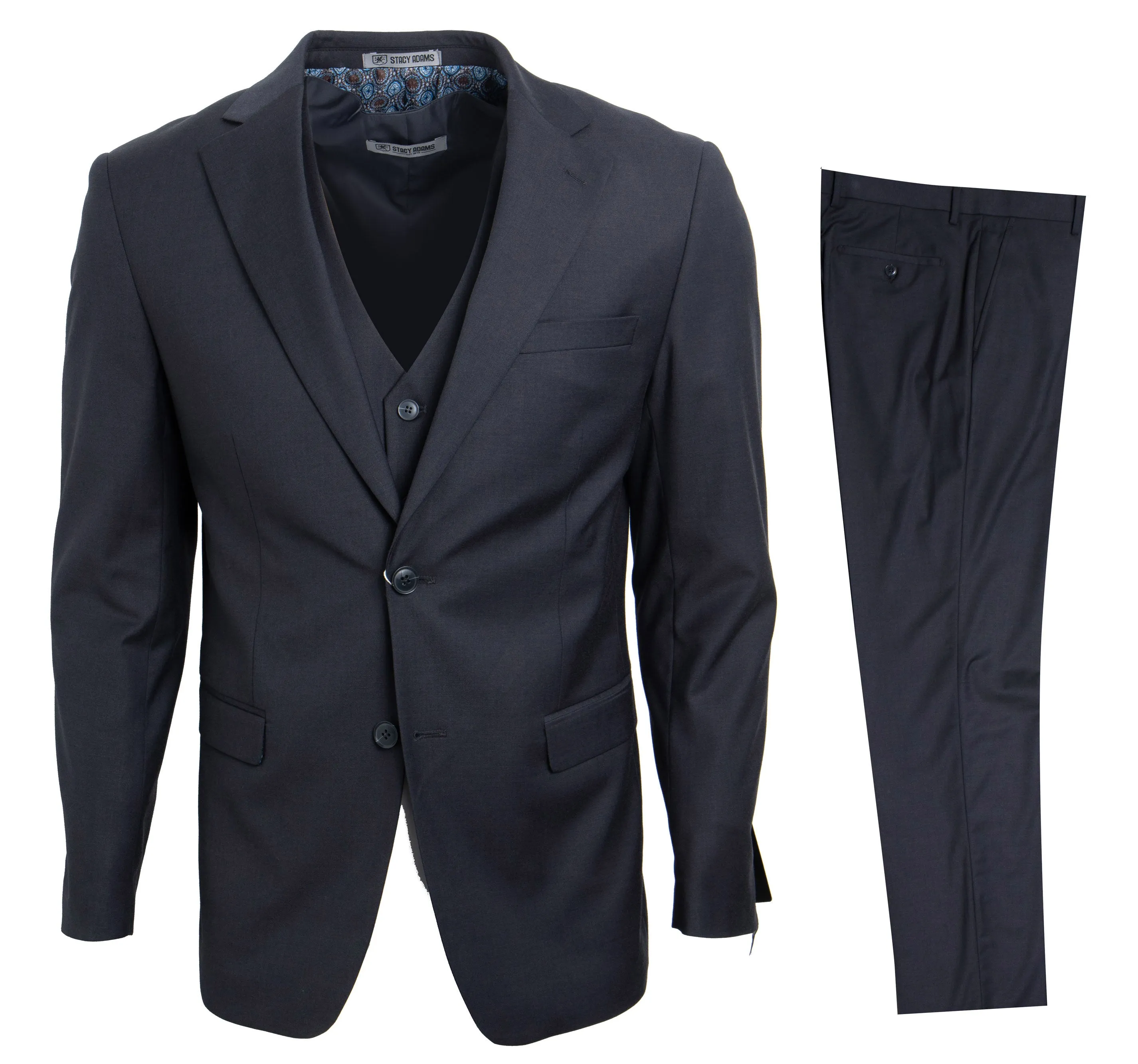 Stacy Adams Men's Suit Charcoal Grey