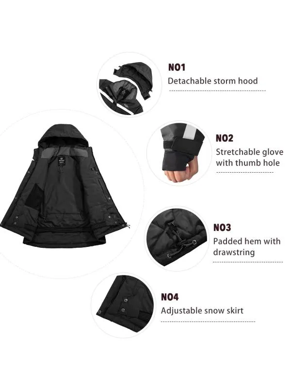 Women's Winter Waterproof Ski Jacket Windproof Snow Rain Coat Taped Seams Atna 114