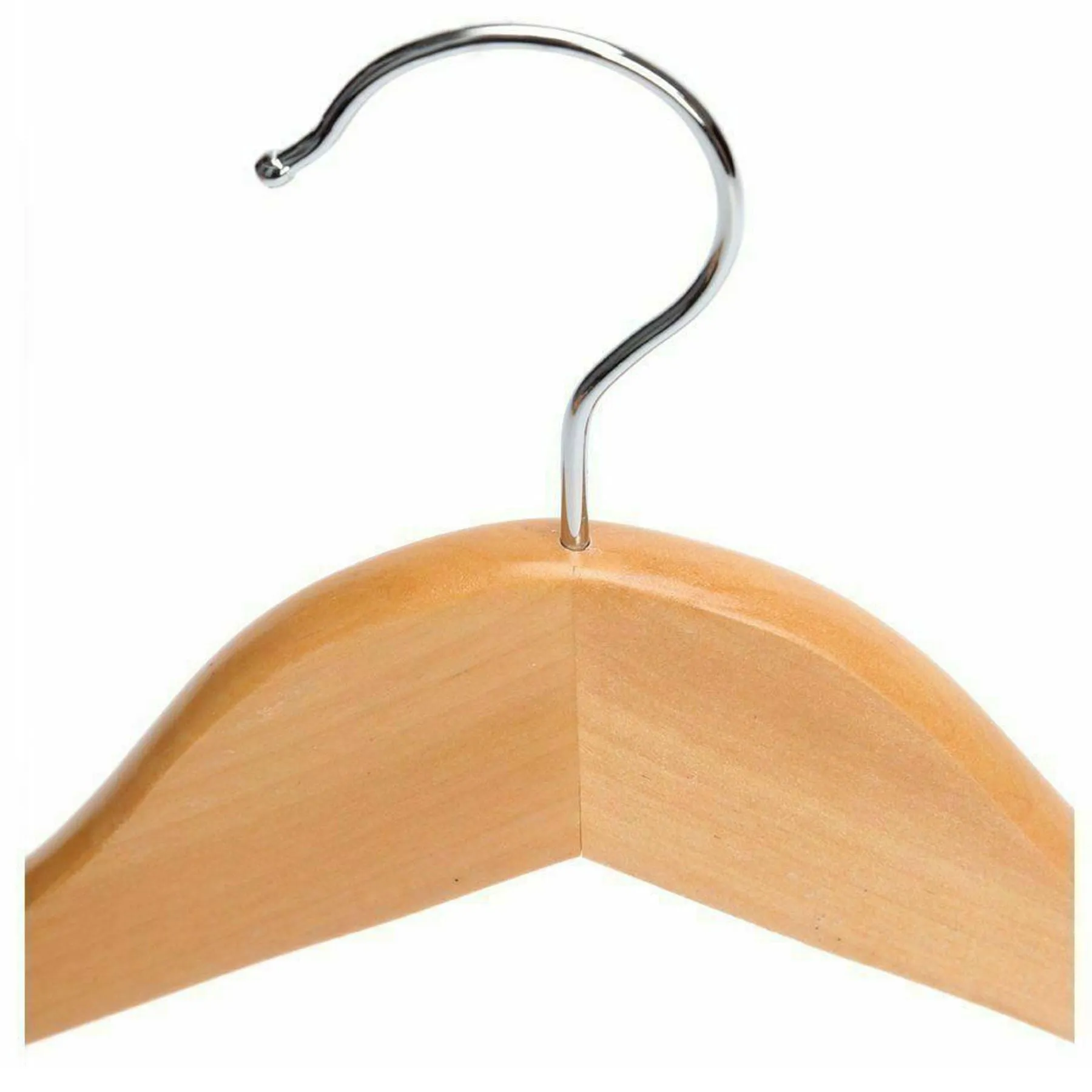 Wooden Hangers With Metal Hook - 40/60/80/120 Pack